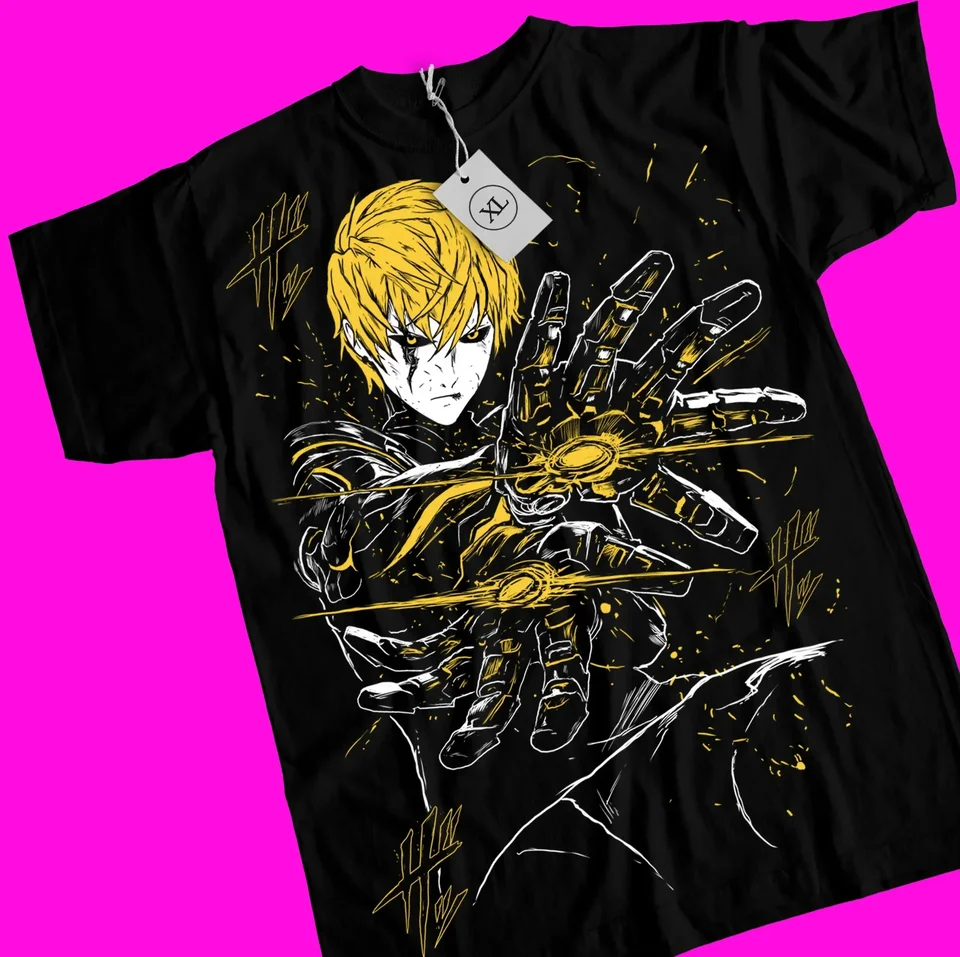 Anime manga darebák One Punch-Man Graphic Tee s Tričko 5xl genos