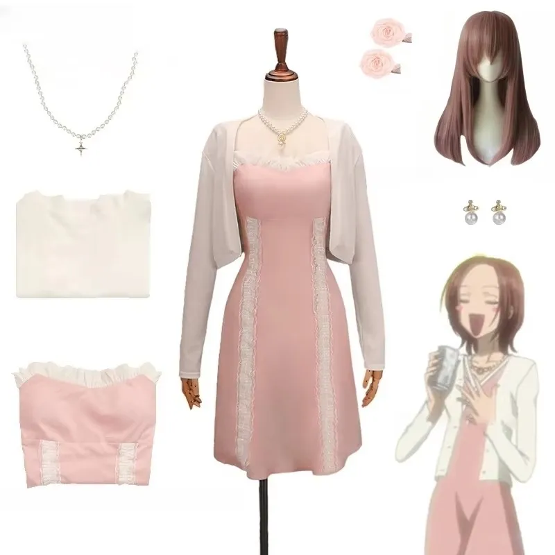 Anime manga nana Komatsu nana cosplay šaty kostým parochňou sliepky dievčatá Cosplay denne ružový outfit uniforma halloween dátum sladký oblek