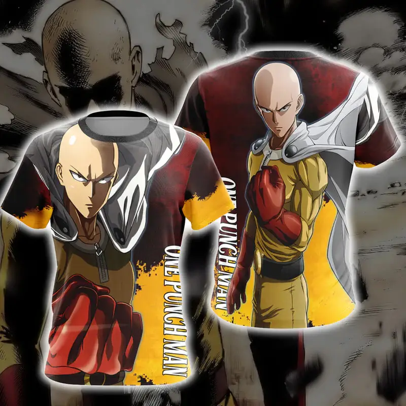 Anime Manga One Punch Man Saitama Unisex 3D Tlač tričku Summer noví muži/ženy Harajuku s krátkym rukávom TEE módne módne cosplay top