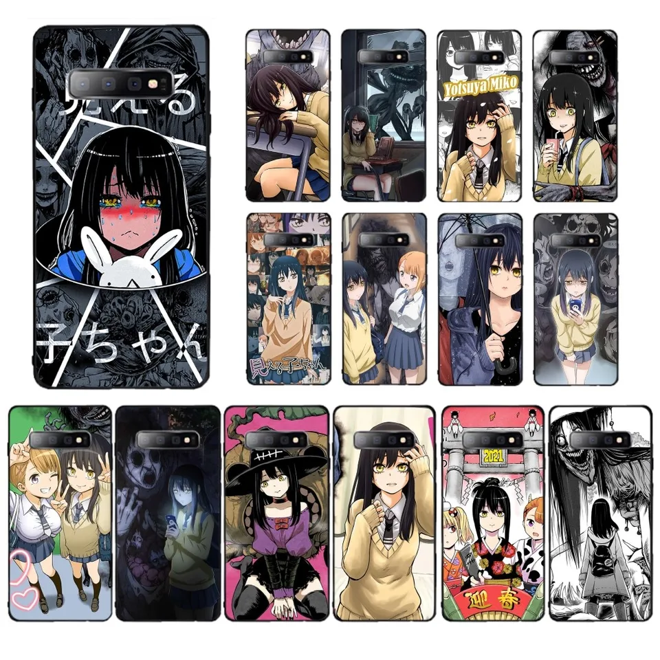 Anime Mieruko Chan Miko Phone Case For Samsung S 9 10 20 21 22 23 30 23plus lite Ultra FE S10lite Fundas
