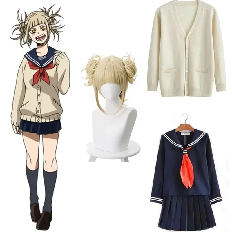 Anime moja hrdinská akademickú obec cosplay disfraz halloween kostým boku no hrdin akademickú obce hitiko toga jk uniformný sveter parochňu parochňu t t.