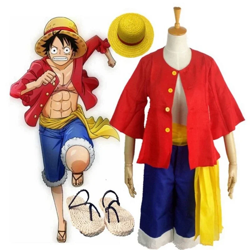 Anime Monkey D Luffy Cosplay kostýmové soboty s kabátmi remeň jednotný nx6562