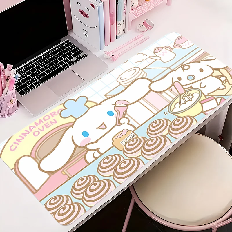 Anime Mouse Pad Gamer Computer Accessories Desk Mat C-Cinnamoroll 900x400 PlayMat Gaming Office Deskmat Mousepad Veľký koberec PC