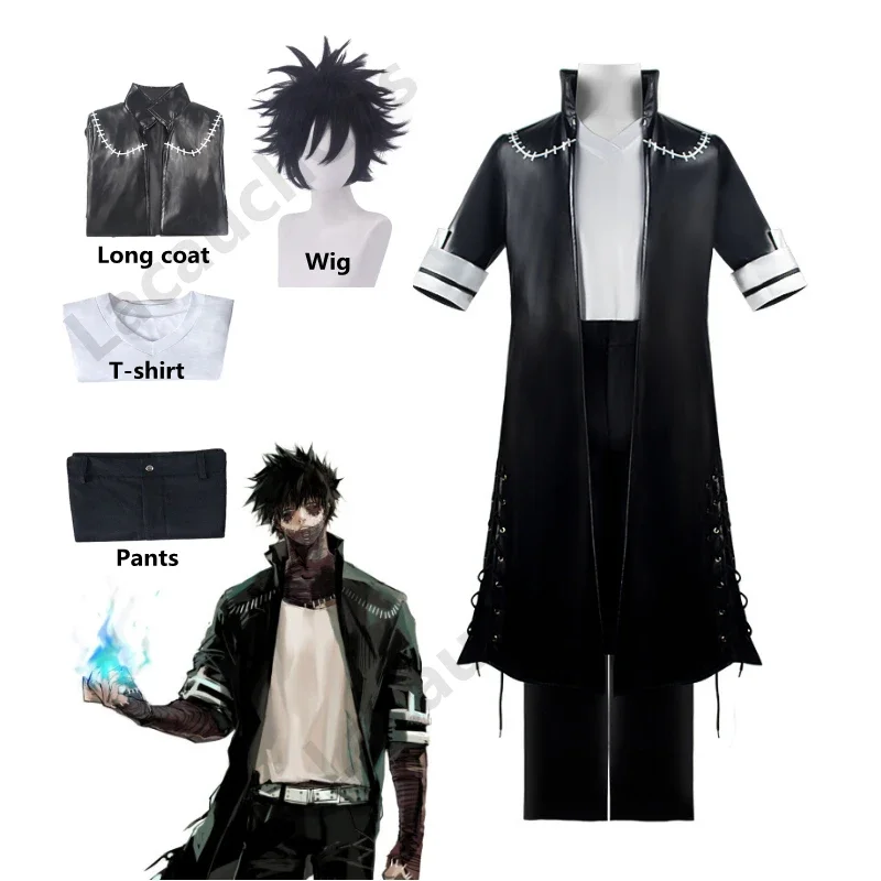Anime My Hero Academia Boku No Hero Academia Dabi Ochaco Uraraka Cosplay kostým s plným setom Men Men Dámske bunda Coat T tričko parochňa