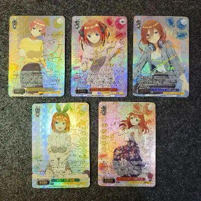 Anime Nakano Nino Nakano Itsuki REM 2B Boa Hancock Fox Ear Girl ACG Kawaii Classic Game Anime Collectible Card Toy Hračka