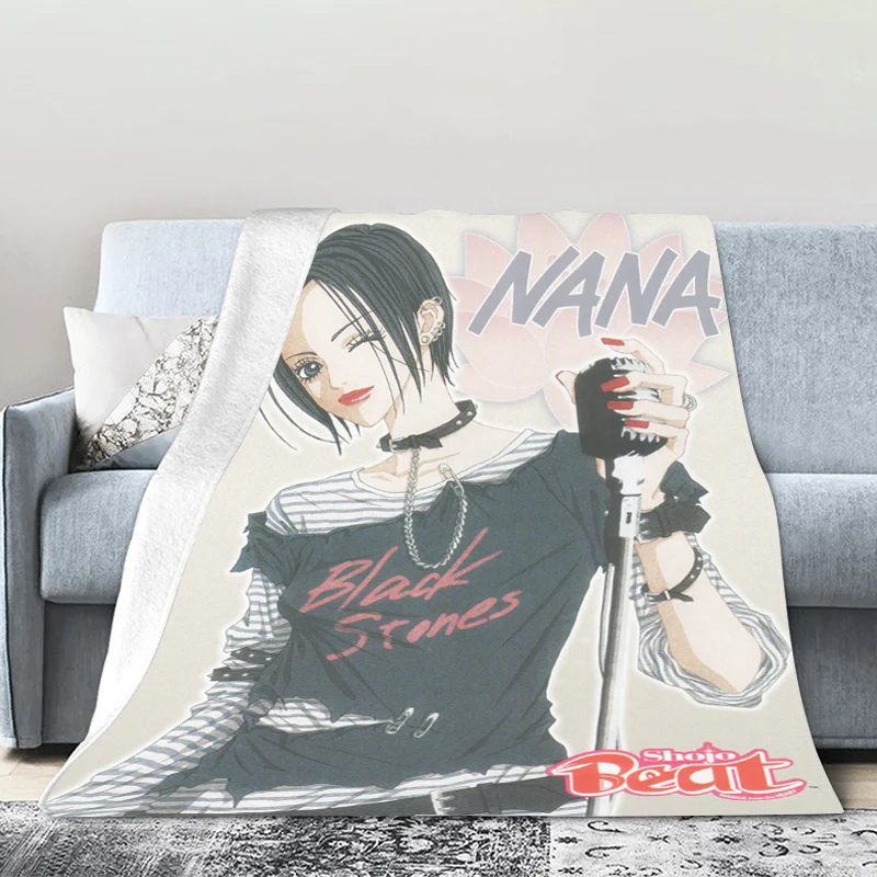 Anime nana prikrývka pohovka zima teplá mikrovlákna posteľná posteľ fleece kemping