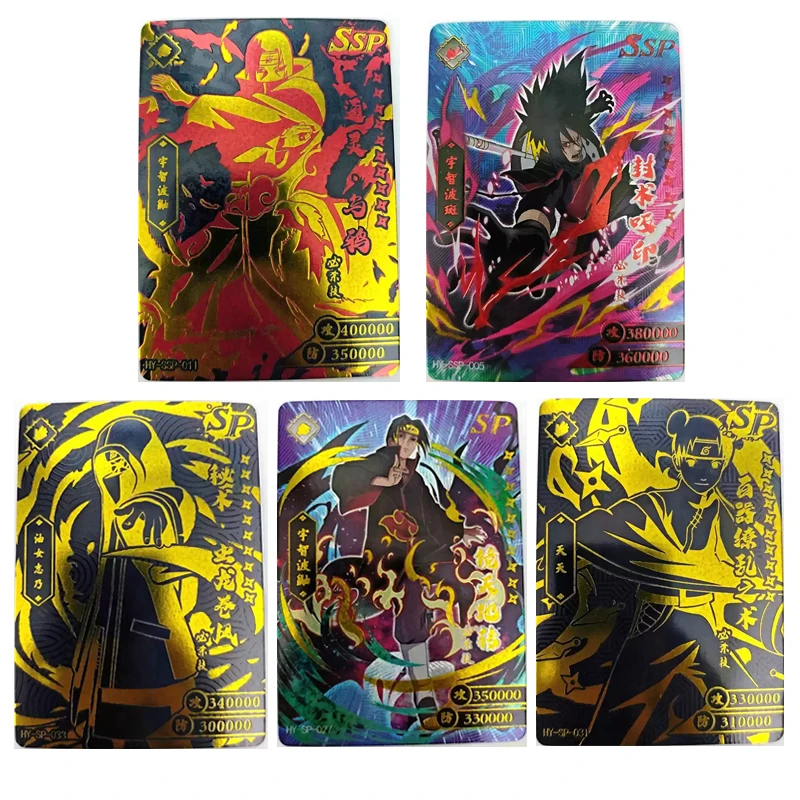 Anime Naruto uchiha madara Hatake Kakashi postava ssp sp o preteky z kolekcie Hot Railping Game Control Card Card Deti vianočný darček