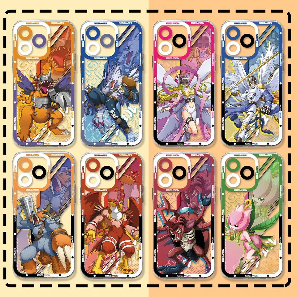 Anime New Digimons Telefón puzdro pre Xiaomi Redmi Poznámka 13 12 12S 12c 11 10 10c 13c 10s A1 A2 Pro Plus 4G 5G Soft TPU Cover TPU