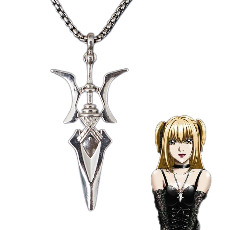 Anime náhrdelník Misa Amane Cosplay náhrdelník halberd prívesok náhrdelníkov Halloween Cosplay šperky darčeky