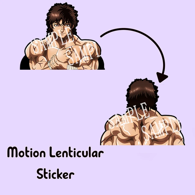 Anime nálepka Hanma baki pohybu nálepky Peeker Sticker Vodotesné nálepky pre auto, notebook, kufor, chladničku atď. Darček