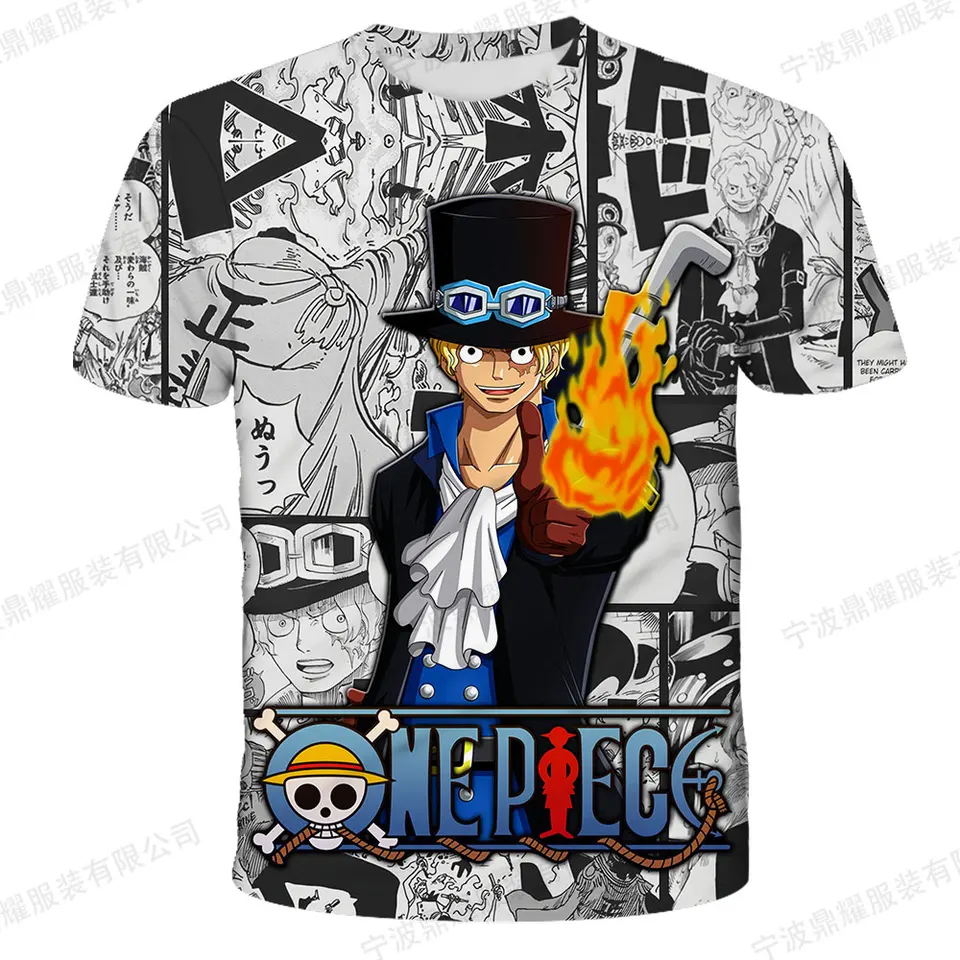 Anime One Piece Boys 'tričko Luffy Tričko Pánske karikatúry Krátke rukávy detské topy Boy Loose Tshirt Detské oblečenie Príležitostné TE