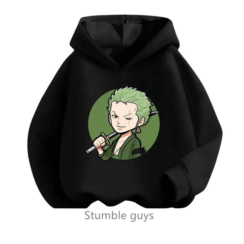 Anime One Piece mikiny detské oblečenie chlapci Spring jesenné dievčatá oblečenie karikatúry Luffy Zoro Sweatshirt Suit Teen Hooded Sonic Tops