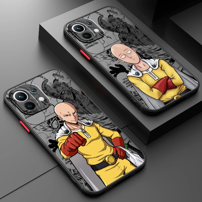 Anime One Punch Man Comics Frosted Trivecent pre Xiaomi Mi 13 12 12T 11. 11i 10t 10 9t Pro Lite Ultra 5G TPU Pase Pase