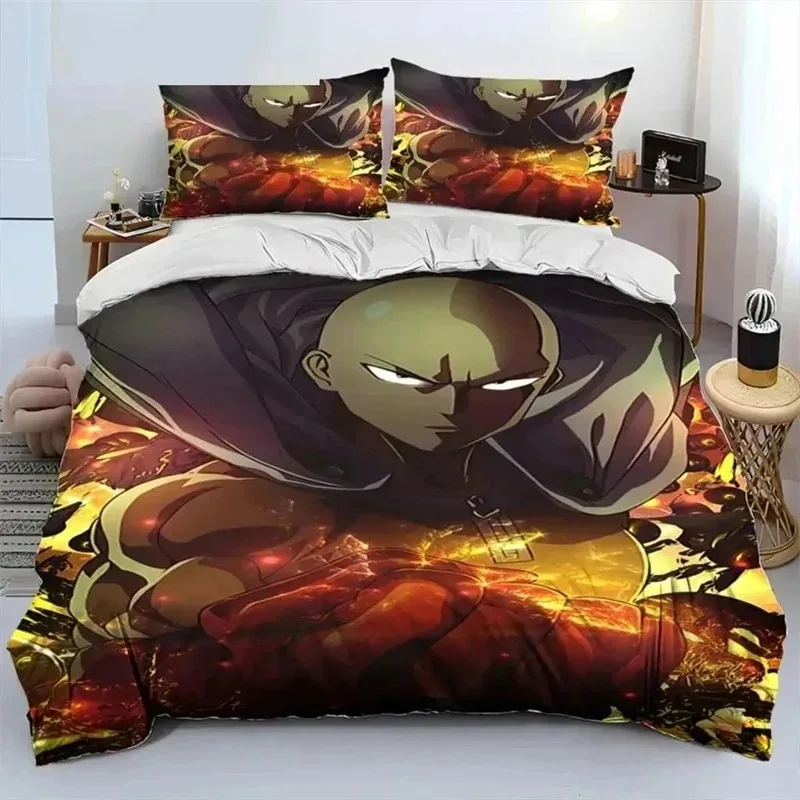 Anime One-Punch Man Saitama Bedding Sety vynikajúce postele Set Duvet Cover Bed Set Set Luxury Birthday Darček