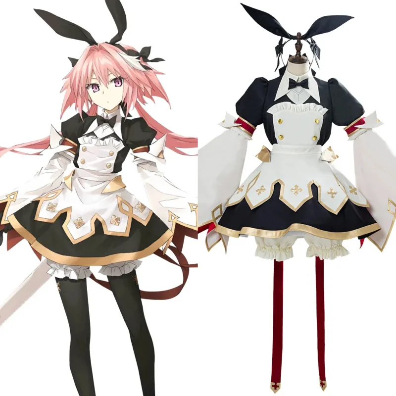 Anime osud Grand Order Sabre Astolfo Cosplay kostýmové šaty plné súpravy pre dievčatá BS1185