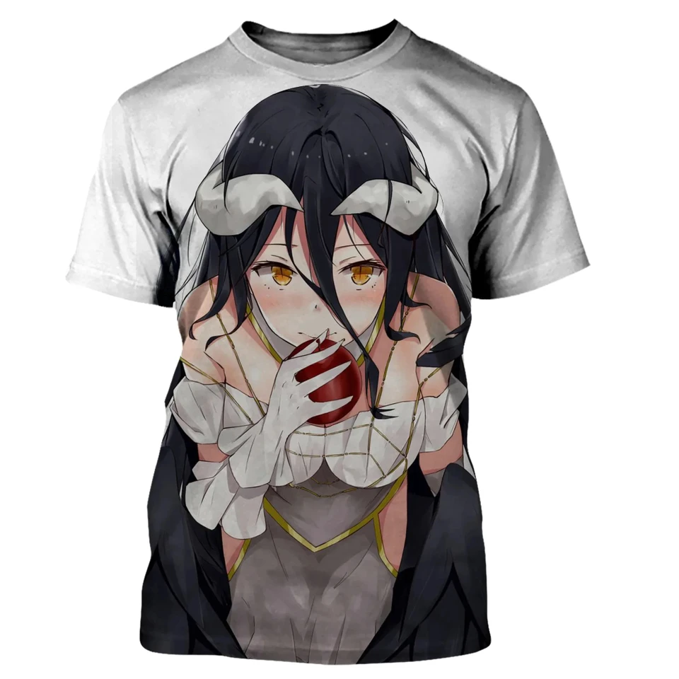 Anime Overlord 3D tlač s krátkym rukávom Letný módny módny unisex streetwear voľný príležitostný harajuku priedušné tričká