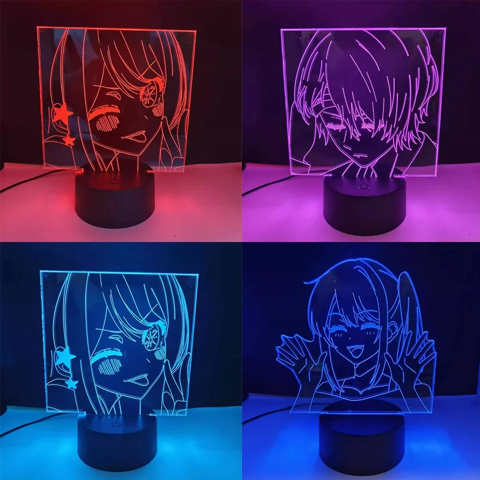 Anime Periférny hoshino ai hoshino rubii karikatúra akrylový nábytok na displeji ľahké dosky dekorácie nočné lampy darček