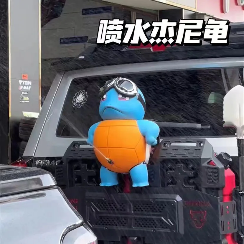 Anime Pokemon Squirtle Water Spray figurín Squirtle Car Strieka