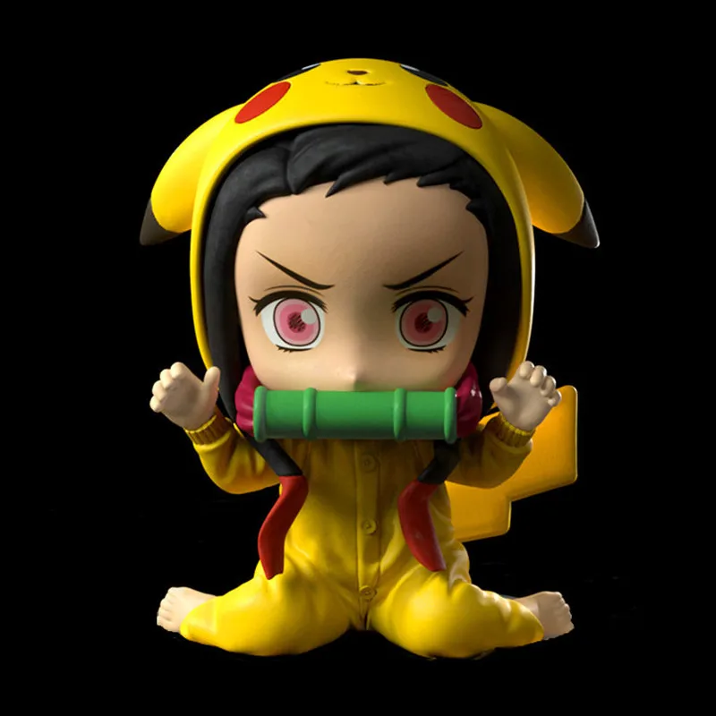 Anime postava Demon Slayer Kawaii Kamado Nezuko Cos pikachu roztomilé hračky pre deti zbera