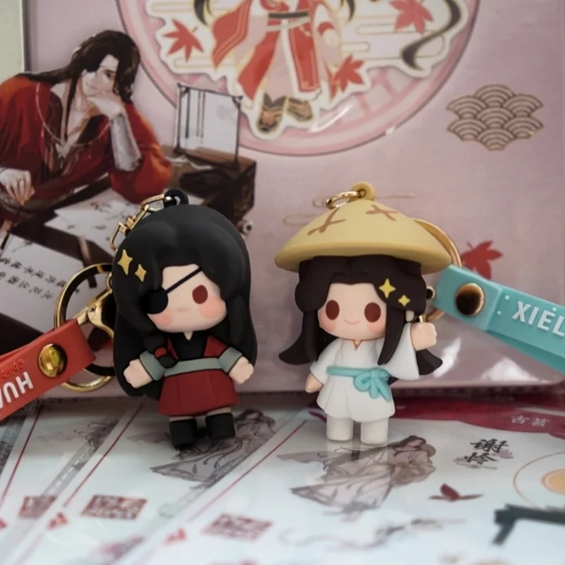 Anime postava Tian Guan Ci Fu Tgcf Xie Lian Hua Cheng Bl Soft Soft Glue Keyring Telefón Klávesový batoh pre batoh pre batoh pre vianočné darčeky