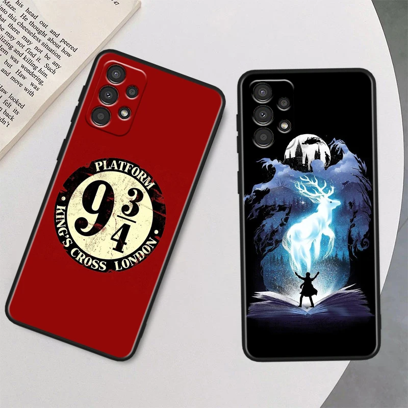 Anime Potters Wand Art pre Samsung A73 A72 A54 A53 A52S A34 A33 A32 A24 A23 A22 A14 A13 A03S A02S Black Soft Phone Telefón