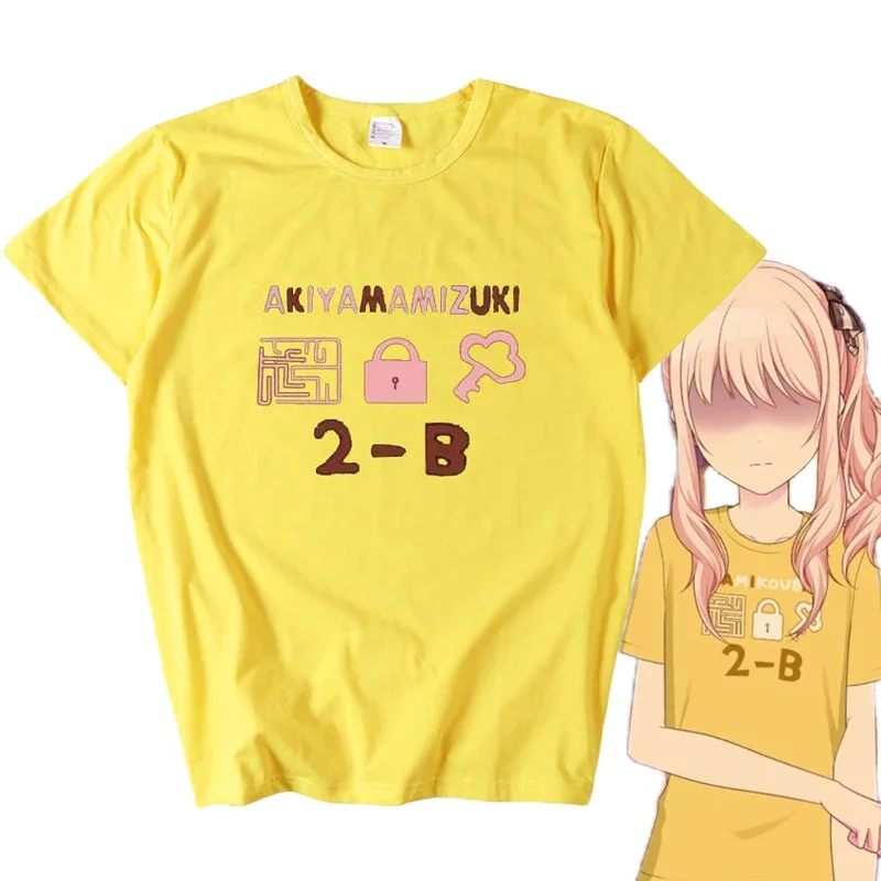 Anime projekt sekai farebné pódium Akiyama mizuki cosplay košeľa Dámsky kostým s krátkym rukávom tričko Tričt