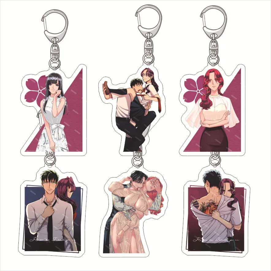 Anime Raise wa Tanin ga iijii yoshino akrylic Keychain Girl Gire Darček pre klenoty módne tašky kúzla prívesok kľúča kľúča odznak