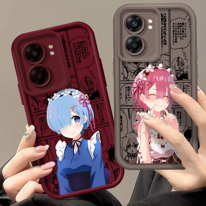 Anime Resero R-REM R-RAM Eye Ladder pre OPPO Nájdenie X5 X3 A58 A57 A55 A53 A54 A92 A74 A78 A98 A16 A94 A76 A76 A72 5G Funda Funda