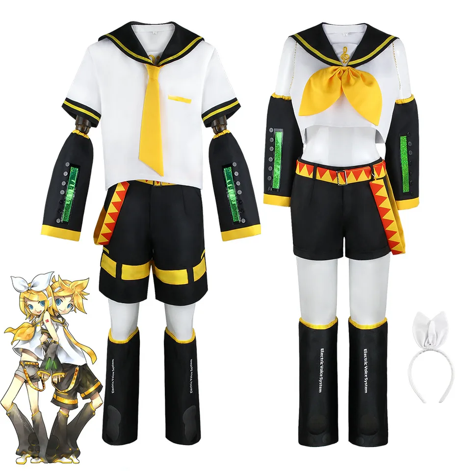 Anime rin Len cosplay kostým Len rin cosplay len kostým kagamine jk uniforma pre oblečenie Halloween Comic con oblečenie