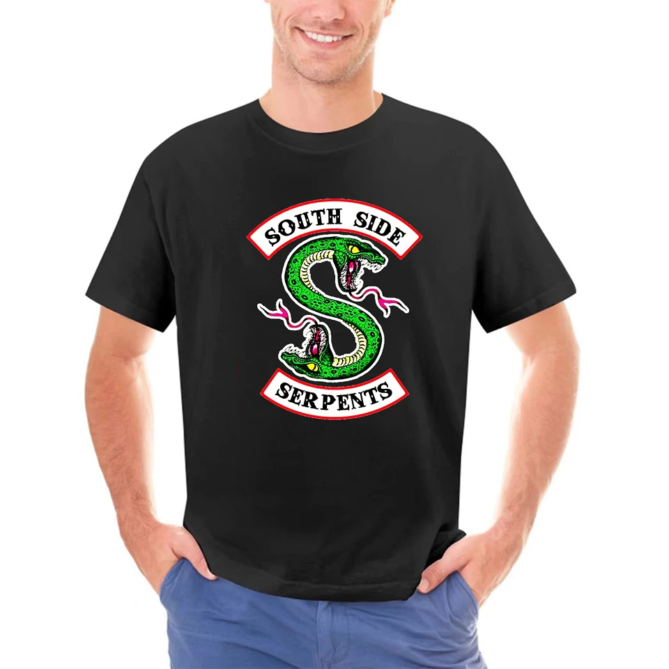 Anime Riverdale T tričko Southside Serpents Riverdale Tričko Men jedinečný dizajn pre krátky rukáv pre muža
