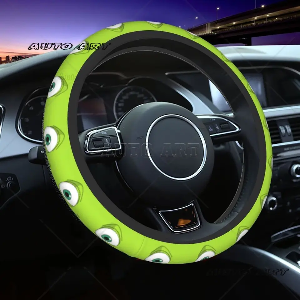 Anime roztomilé oči auto volant Cover Cover Priedušné protišmykové automatické auto Pick-up Pick-up Trucks Colors Universal Fit 15 palcov