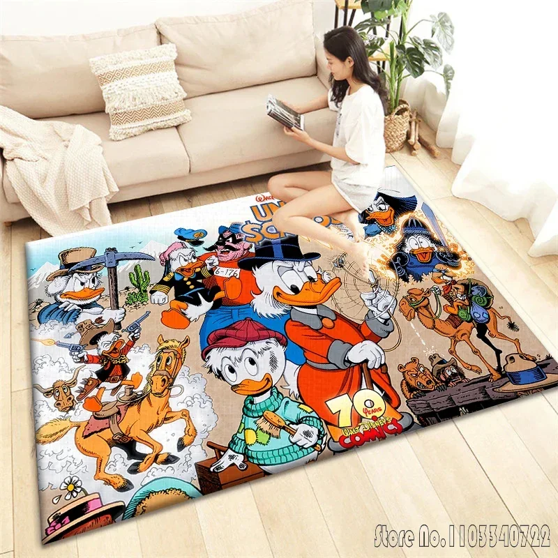 Anime roztomilý karikatúra Donald Duck Koberce koberce 120x160 cm dekor pre obývaciu izbu detská spálňa pohovka