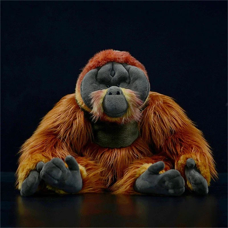 Anime roztomilý červený orangutan plnený mäkký plyšový doll hračka hračky Lively Animals hádzať vankúš pohovka vankúš na narodeniny darček k narodeninám