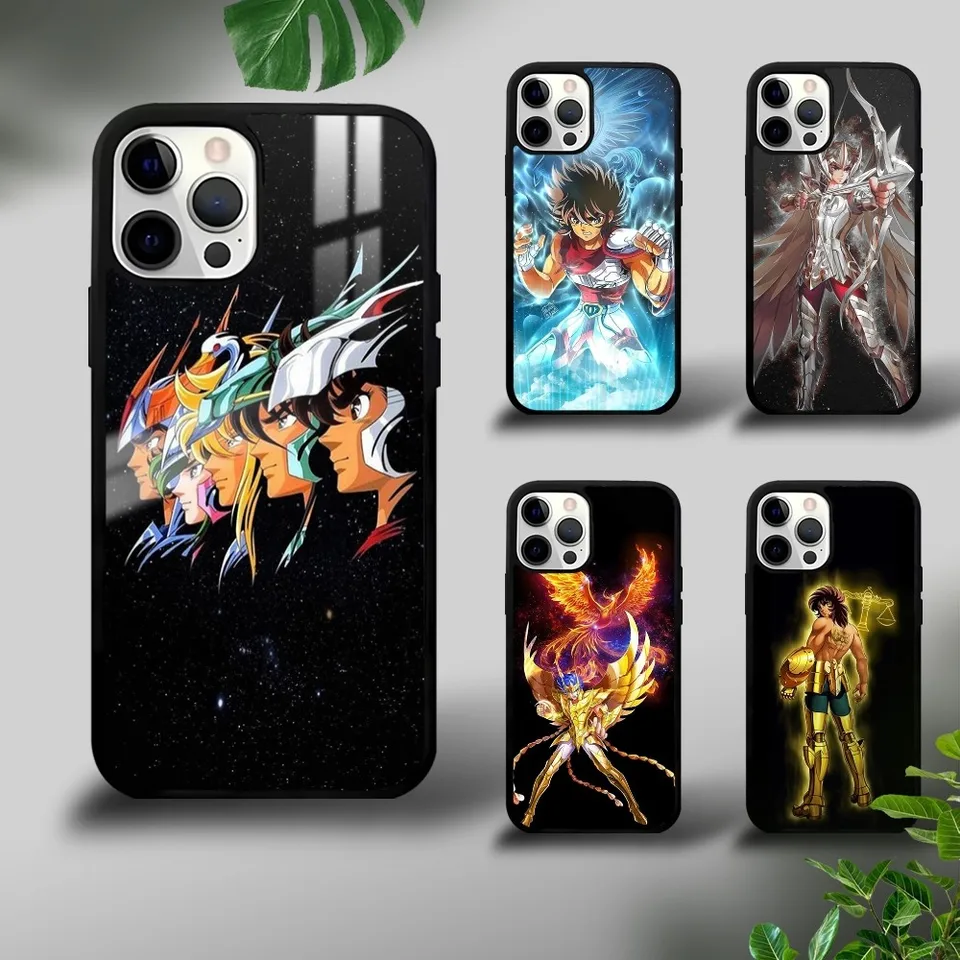 Anime Saint Seiya Knights Telefón pre iPhone 16 15 14 13 12 11 Pro XS Max Mini plus celulares tvrdá fonda