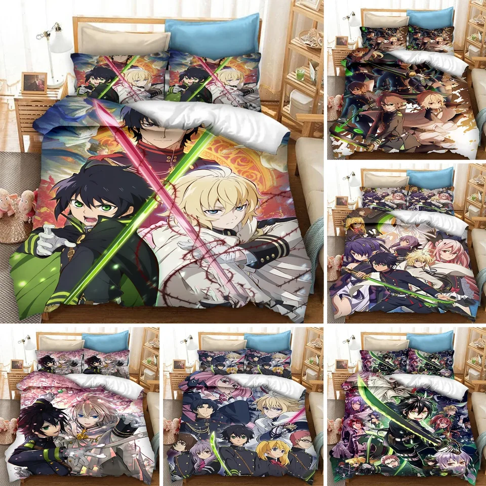 Anime Seraph of the End Bedding Set Duvet Cover Spálňa pokrýva pokrývky jednej dvojča King Veľkosť prikrývky domáci textil 2/3ks