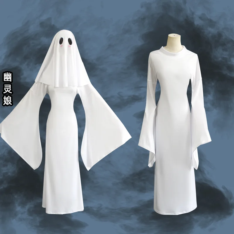 Anime sexy duch girl kostým pre ženy duchovné princezné sviatočné šaty šaty krásne duchovné nevesty Cosplay tesné rybolovné šaty