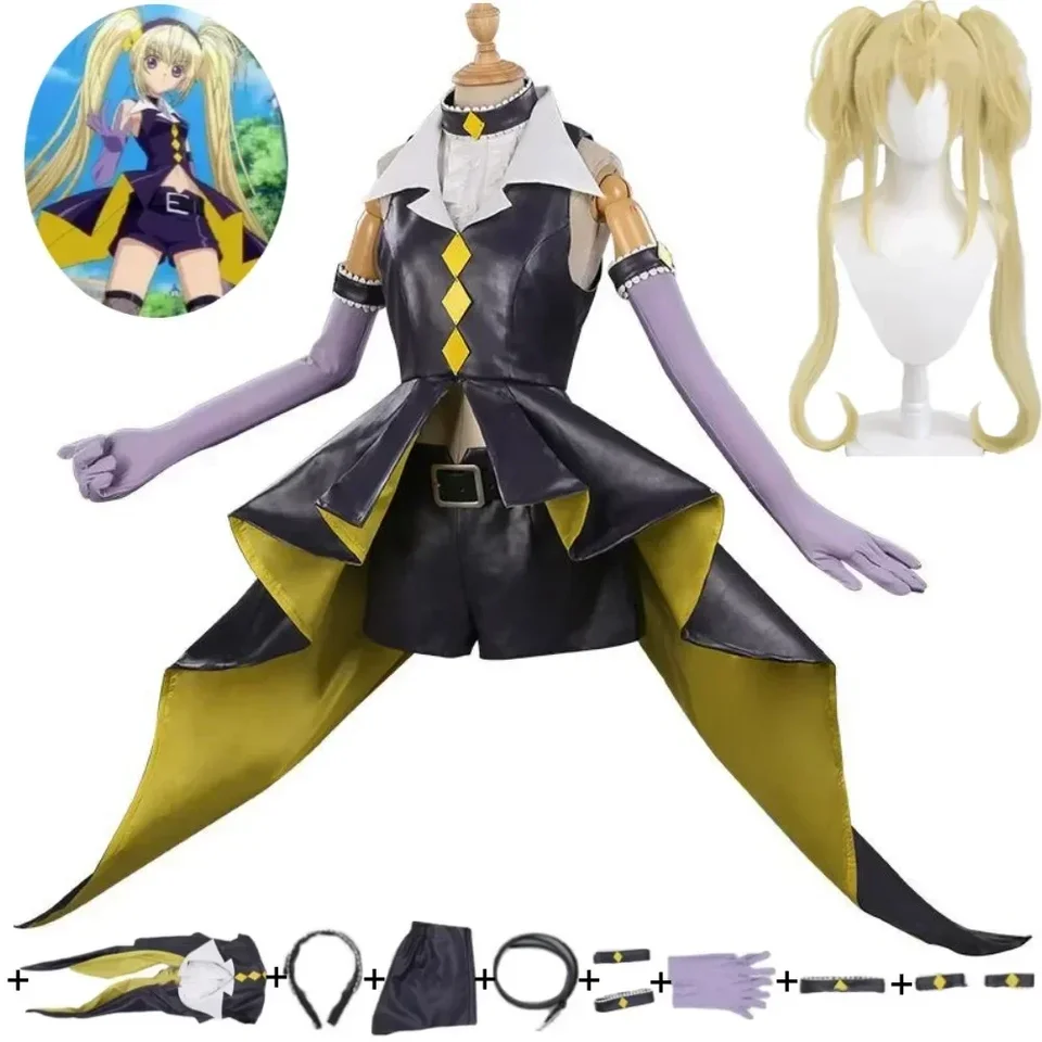 Anime Shugo Chara Tsukiyomi Hoshina Utau Dark Jewel Cosplay kostým parochňou parochňa Top kraje