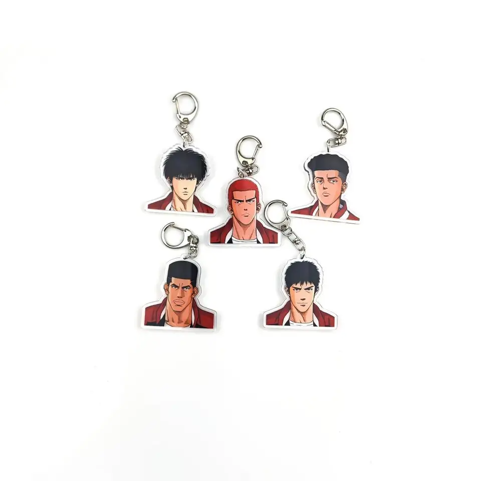 Anime Slam Dunk Acryl Keychain Accessars Cartoon Bag Prívesok darček roztomilý kúzlo kúzla kľúča Fanúšikovia Fanúšikovia darčeky