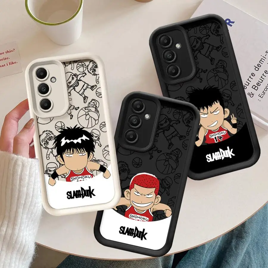 Anime Slam Dunk Pase pre telefón Samsung Galaxy A15 A25 A35 A55 A51 A71 A72 A73 A52 A52S A53 A54 Soft 4G 5G SOCKOPPROUT PROUS