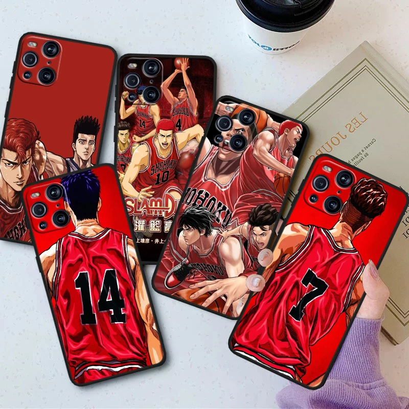 Anime Slam Dunk pre Oppo Nájdite X6 X5 X3 X2 F21S F21 Pro Lite Neo Black Silikone Fundas Soft Pase Case