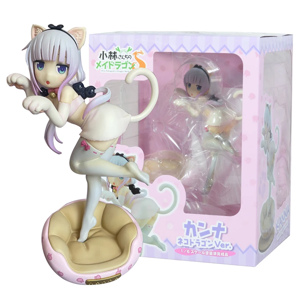Anime slečna Kobayashi's Dragon Maid Kannakamui Cat Dragon Tohru Model Toy Toy Gift Collection Action Obrázok 20cm PVC Darčeková bábika