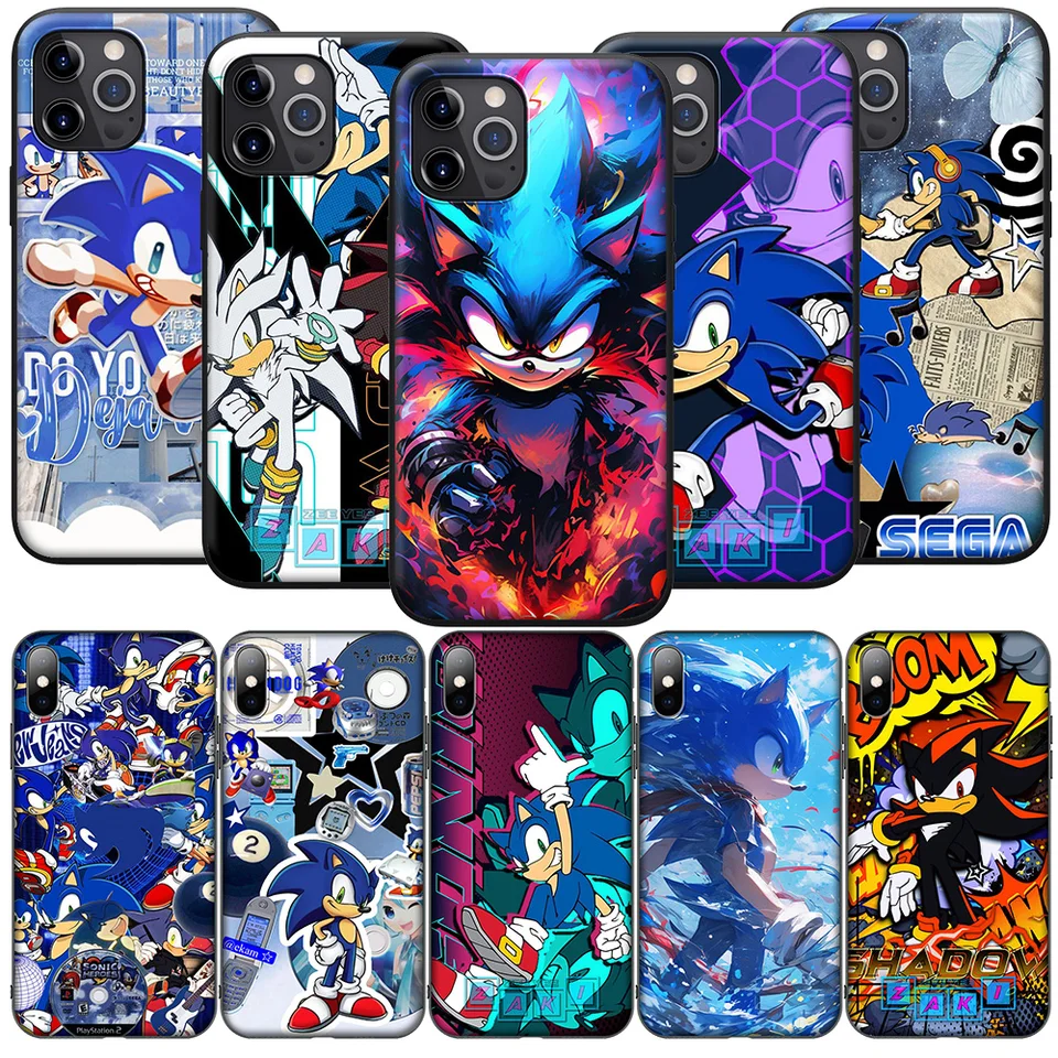 Anime Sonics Hedgehog Nový špičkový mäkký prípad pre Xiaomi Mi 9T 10T 11T 11i 11 12 A2 A3 POCO X3 M3 M2 F3 PRO NFC