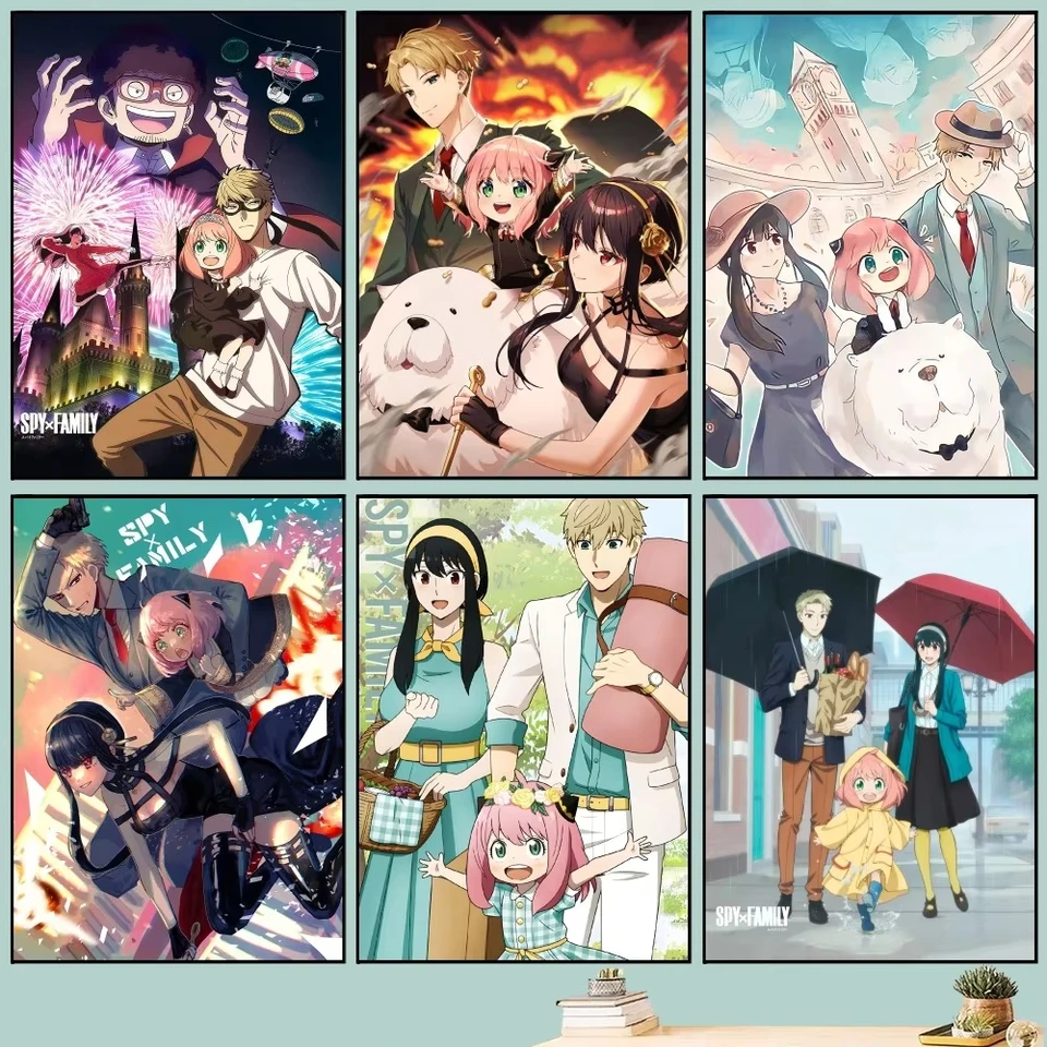 Anime Spy x Family Plagát Vintage filmový plagát nástenná maľba Študijné nálepky maľba maľba maľby maľba sie