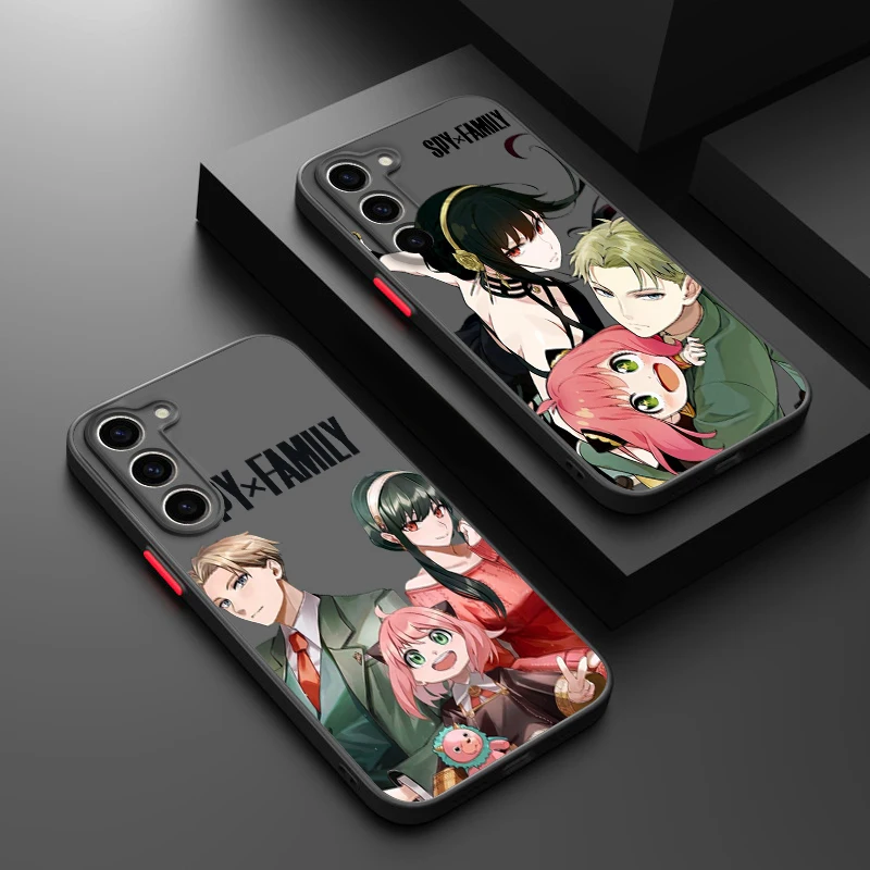 Anime Spy × Family Folger Matte Cover pre Samsung Galaxy A73 A72 A71 A55 A52 A33 A15 A14 A13 A12 A05 TASLUCENT PASE