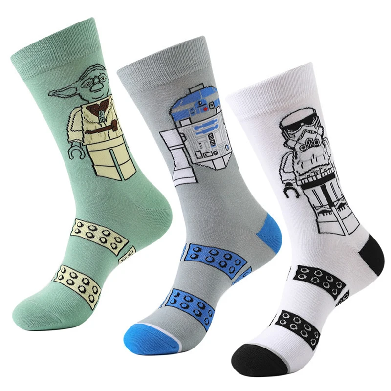 Anime Star Wars Men Socks Master Yoda Obi-Wan Kenobi Cosplay ponožky atletické ponožky Ženy ponožky na jeseň zima veľkoobchodný hnistock