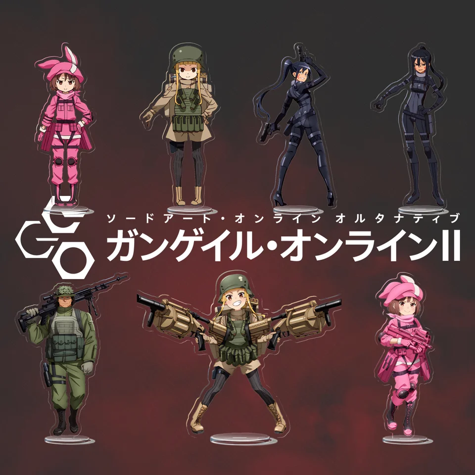 Anime Sword Art Online Suguha Yui Keiko Asuna Kazuto Sao akrylová stojanová modelová tanier