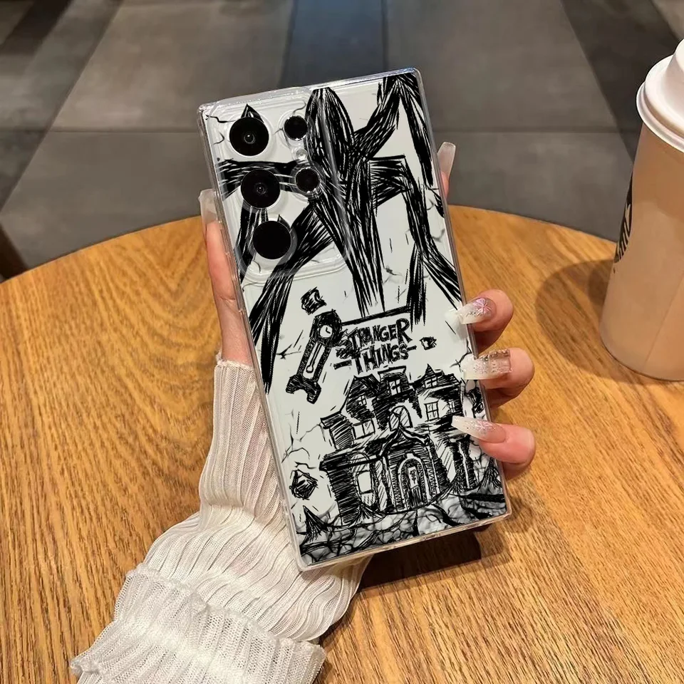 Anime T-Things Hot Telefón puzdro pre Samsung S25 S24 S23 S22 S21 S20 S10 Fe Note20 Note10 Plus Ultra Lite 5G TPU S-Strangers Cover