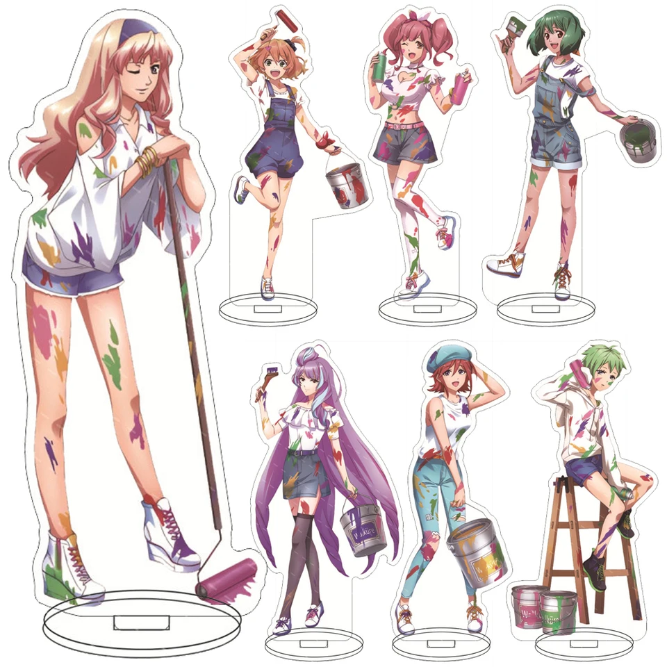 Anime The Super Dimension Fortress Macross akrylová stojanová modelová figúrka Hayate Interuman Freyja Wion Desk Decor Collection Collection Gift