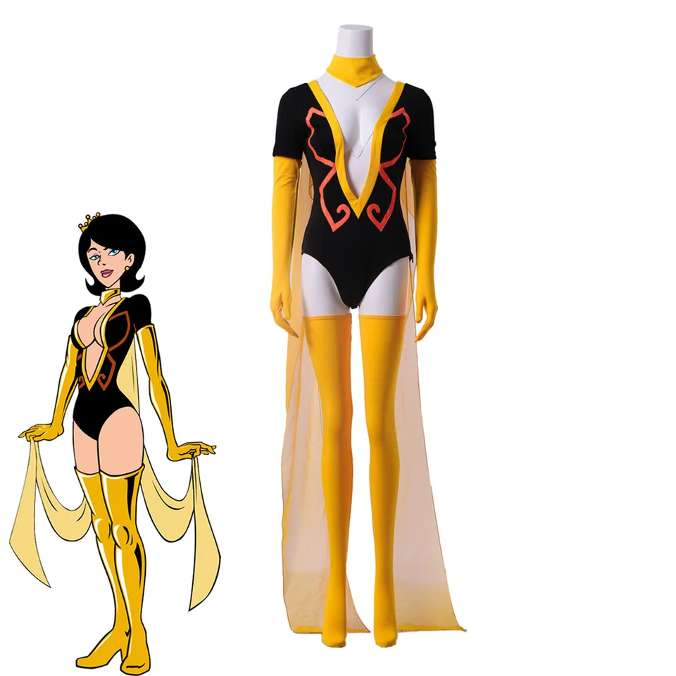 Anime the Venture Bros Cosplay kostýmy Ženy sexy hlboké v krku krku s šálmi Halloween Sheila Conship Performance Outfits