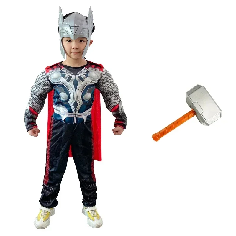 Anime Thor Cosplay superhrdina Thor svalové kostýmy kombinézy kladivo kladivo plne halloween karnevalové kostýmy